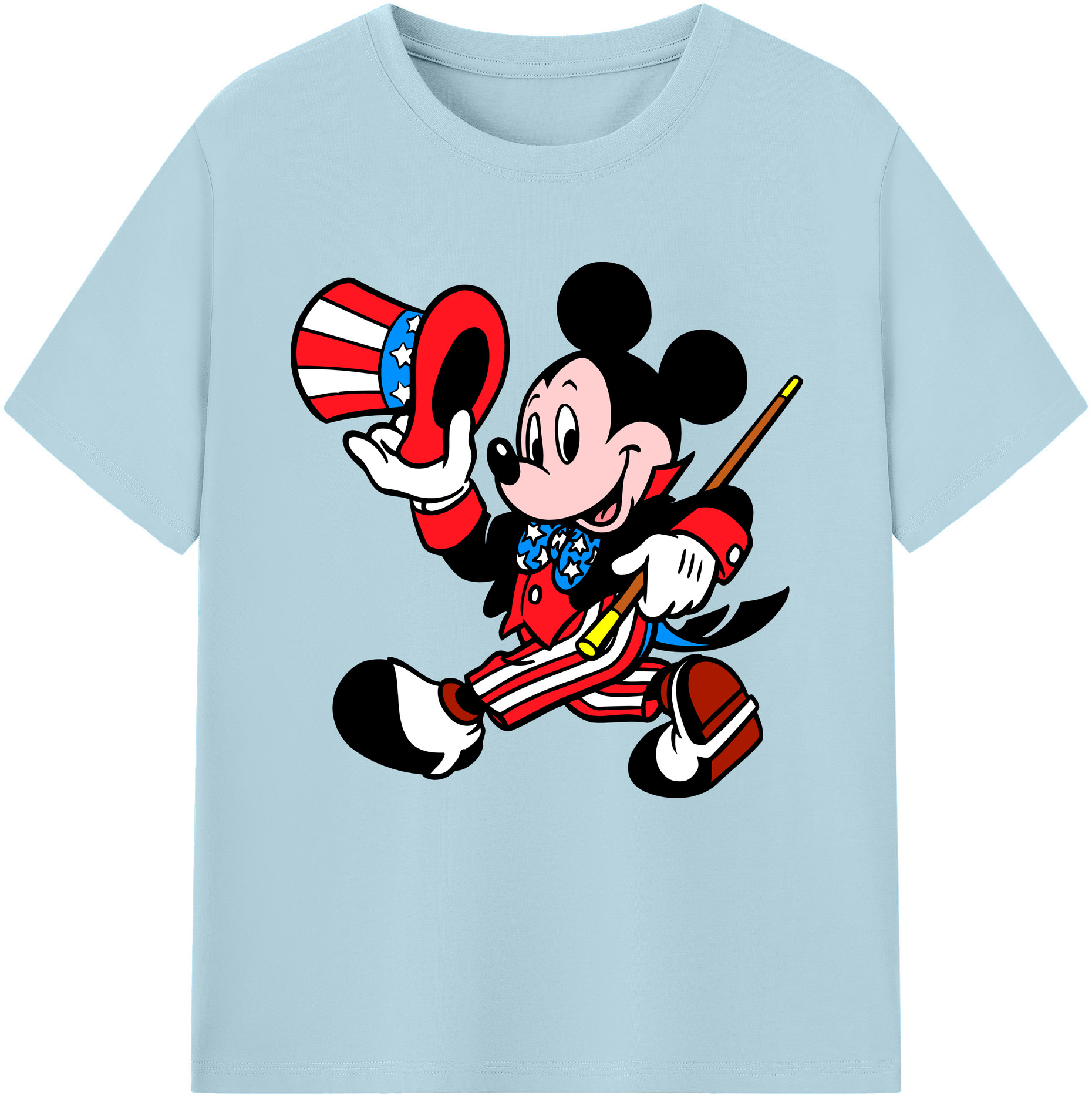 （画像用） ミッキーマウス Mickey Mouse 綿100％半袖Tシャツ（フロントプリント）